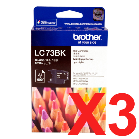 Brother DCPJ725DW LC-73/LC-73BK x3 Black Gen.