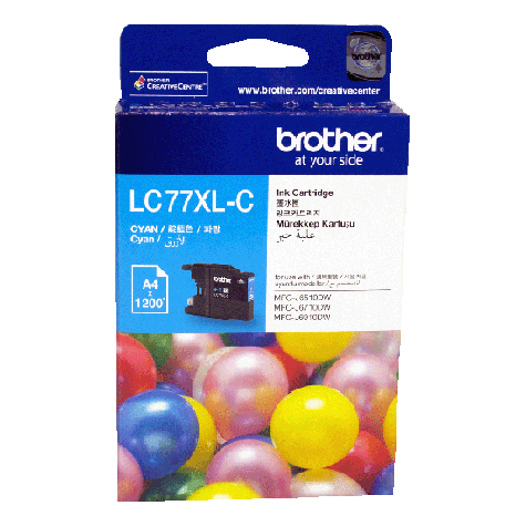 Brother MFCJ6510DW LC-77XLC x1 Cyan Gen.