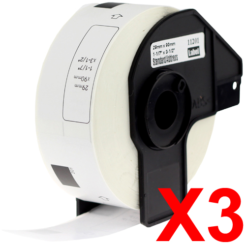 Brother QL1050 DK-11201 x3 Comp.