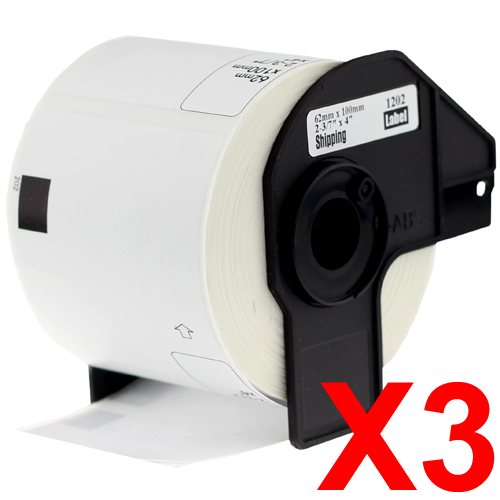 Brother QL1050 DK-11202 x3 Comp.