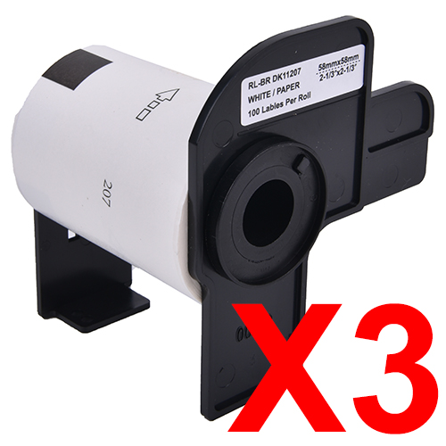 Brother QL1050 DK-11207 x3 Comp.