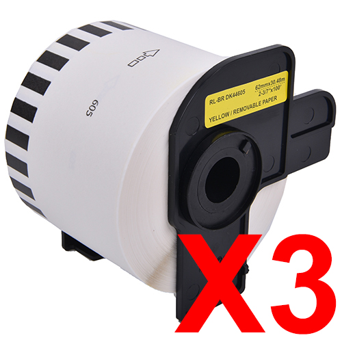 Brother QL1050 DK-44605 x3 Yellow Comp.