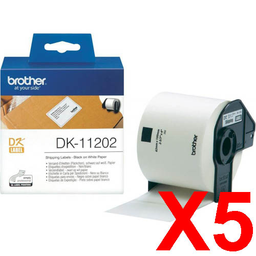 Brother QL1050 DK-11202 x5 Gen.