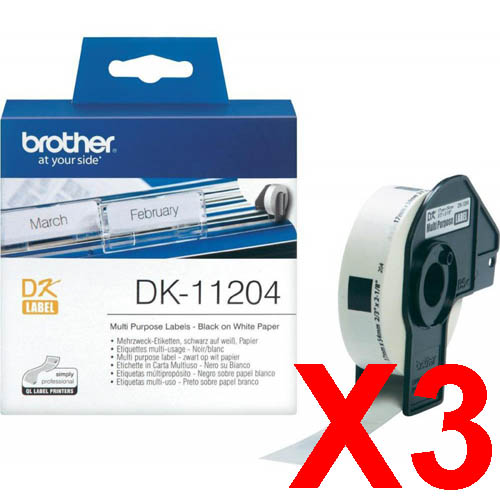 Brother QL1050 DK-11204 x3 Gen.
