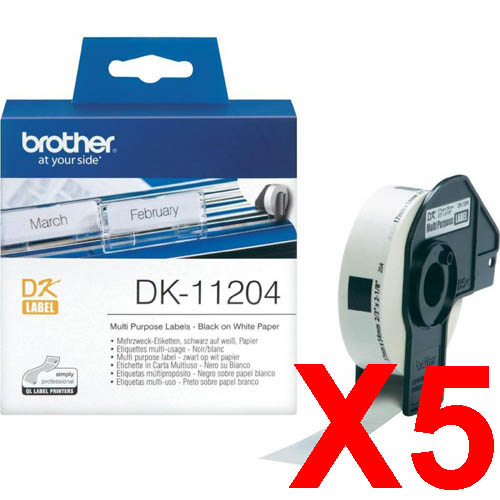Brother QL1050 DK-11204 x5 Gen.