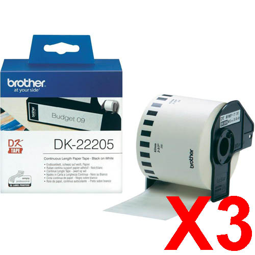 Brother QL1050 DK-22205 x3 Gen.