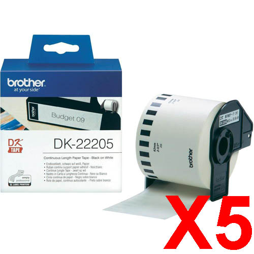 Brother QL1050 DK-22205 x5 Gen.