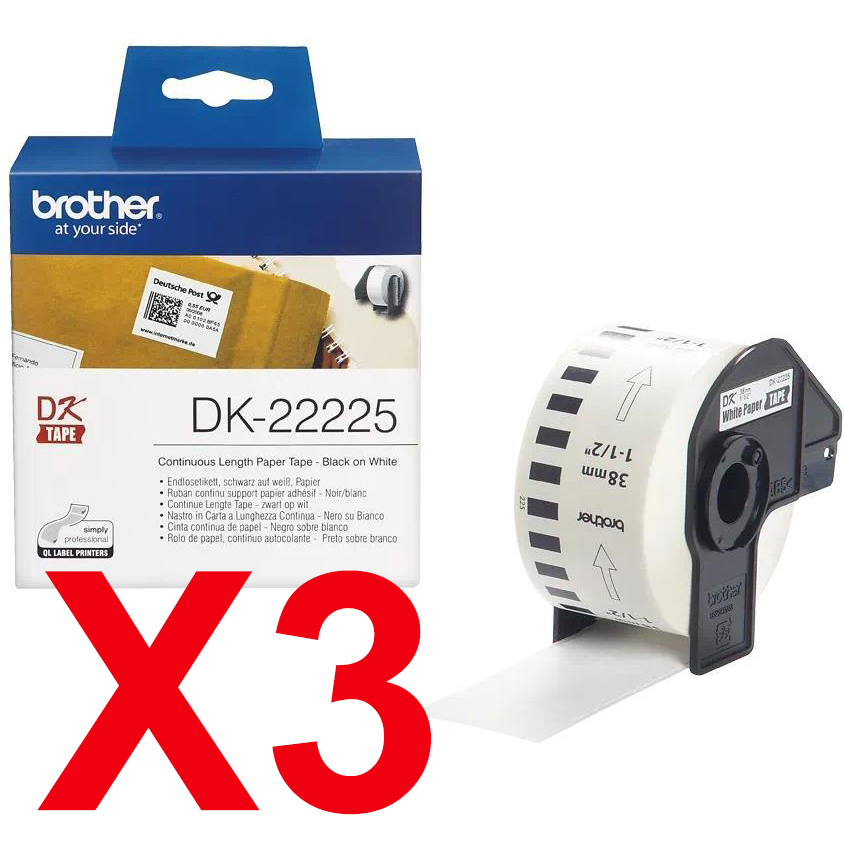 Brother QL1050 DK-22225 x3 Gen.