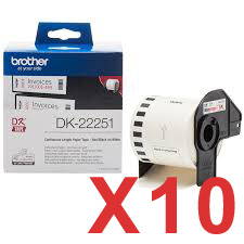 Brother QL810W DK-22251 x10 Black Gen.