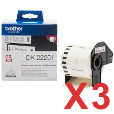 Brother QL810W DK-22251 x3 Black Gen.