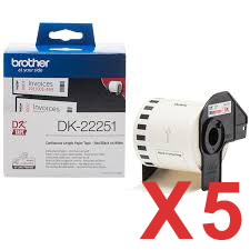 Brother QL810W DK-22251 x5 Black Gen.