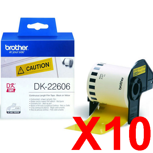 Brother QL1050 DK-22606 x10 Yellow Gen.