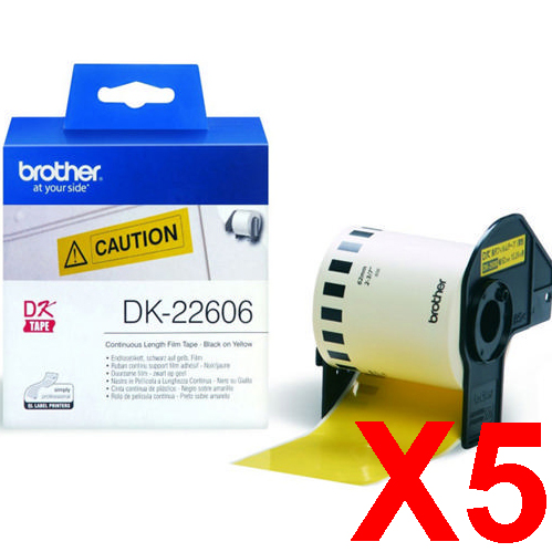 Brother QL1050 DK-22606 x5 Yellow Gen.