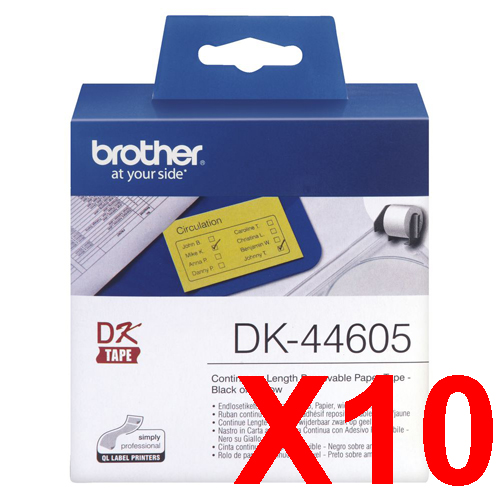 Brother QL1050 DK-44605 x10 Yellow Gen.