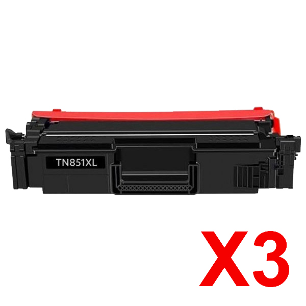 Brother MFCL9630CDN TN-851XLBK x3 Black High Yield Comp.