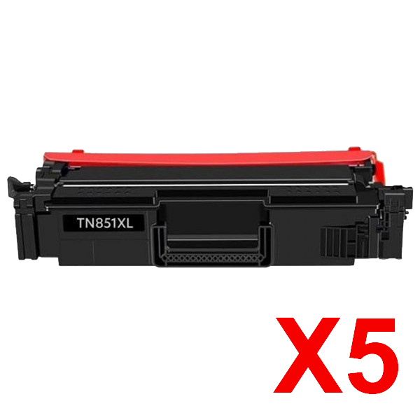 Brother MFCL9630CDN TN-851XLBK x5 Black High Yield Comp.