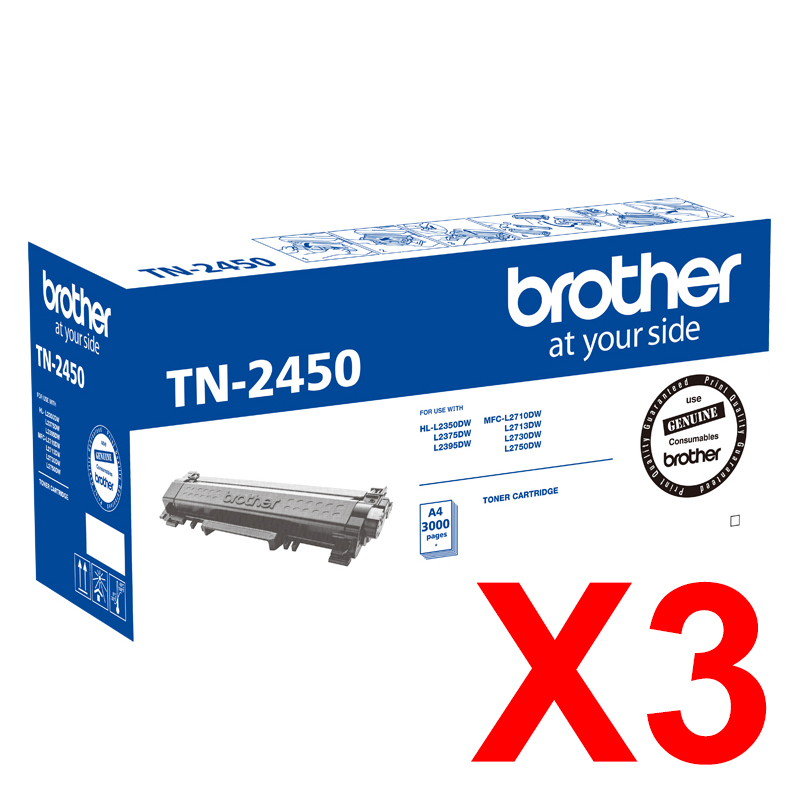 Brother MFCL2730DW TN-2450 x3 High Yield Gen.