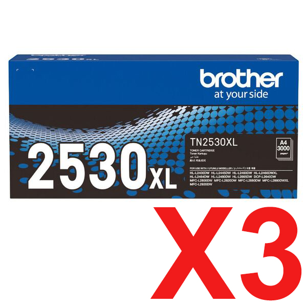 Brother HLL2460DWXL TN-2530XL x3 High Yield Gen.