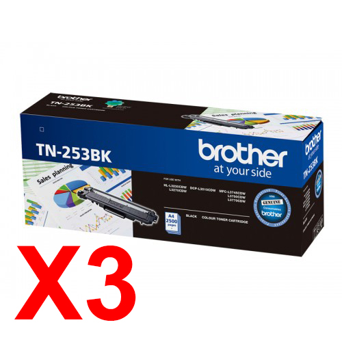 Brother DCPL3510CDW TN-253BK x3 Black Gen.