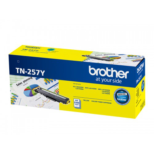 Brother DCPL3510CDW TN-257Y x1 Yellow Gen.