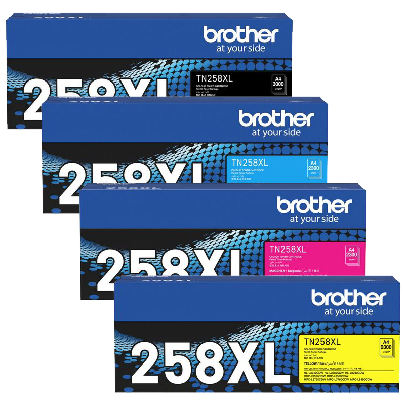 Brother DCPL3560CDW TN-258XL x4 Gen.