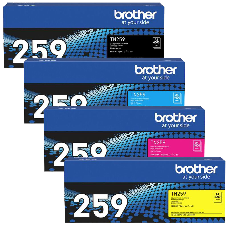 Brother MFCL8390CDW TN-259 x4 Super High Yield Gen.