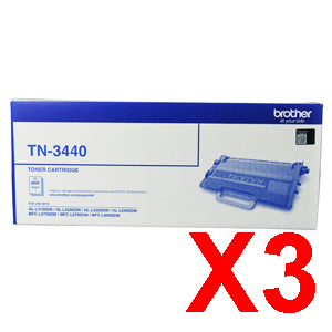 Brother HLL5100DN TN-3440 x3 High Yield Gen.