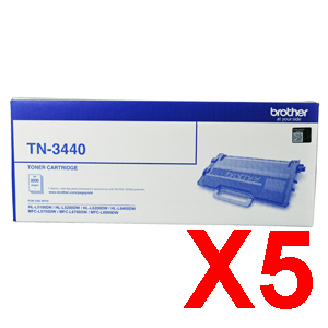 Brother HLL5100DN TN-3440 x5 High Yield Gen.
