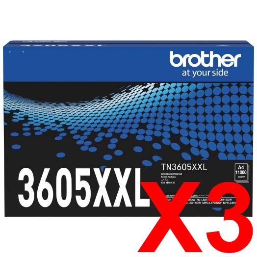 Brother HLL5210DN TN-3605XXL x3 Super High Yield Gen.