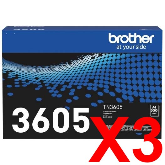 Brother HLL5210DN TN-3605 x3 Standard Yield Gen.