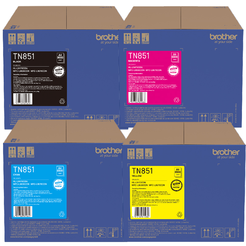 Brother MFCL9630CDN TN-851 x4 Gen.