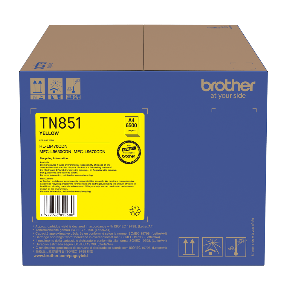 Brother MFCL9630CDN TN-851Y x1 Yellow Gen.
