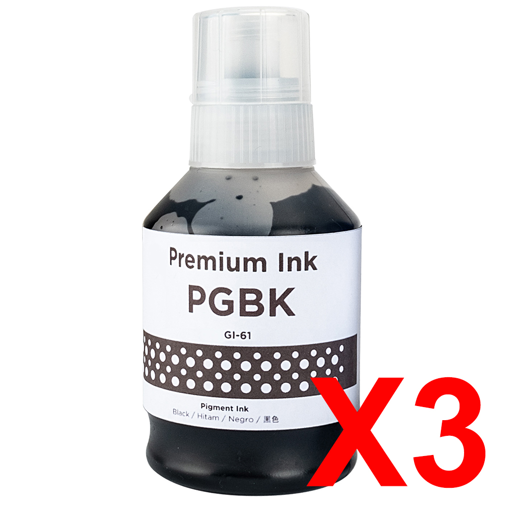 Canon G3670 GI-61PGBK x3 Black Comp.
