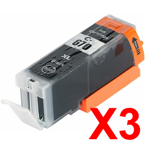 Canon TS9060 PGI-670XLBK x3 Black Comp.