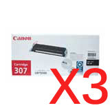 Canon LASER SHOT LBP5000 CART-307BK x3 Black Gen.