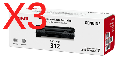 Canon LASER SHOT LBP3018 CART-312 x3 Gen.