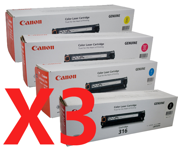 Canon LASER SHOT LBP5050N CART-316 x4 Gen.