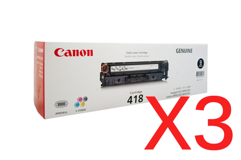 Canon imageCLASS MF729cx CART-418BK x3 Black Gen.