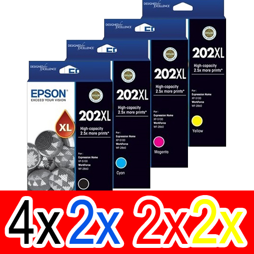 Epson WorkForce WF-2860 (4BK,2C,2M,2Y) x10 High Yield Gen.