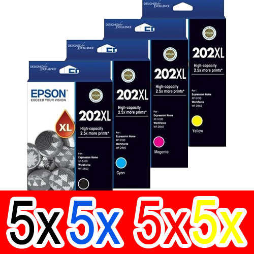 Epson WorkForce WF-2860 (5BK,5C,5M,5Y) x20 High Yield Gen.
