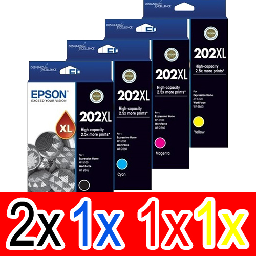 Epson WorkForce WF-2860 (2BK,1C,1M,1Y) x5 High Yield Gen.