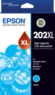 Epson WorkForce WF-2860 202XL x1 Cyan High Yield Gen.