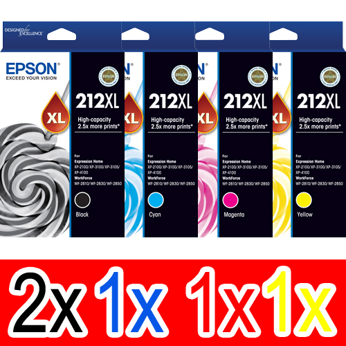 Epson WorkForce WF-2810 (2BK,1C,1M,1Y) x5 High Yield Gen.