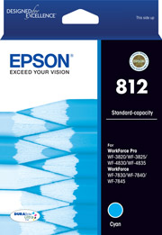 Epson WorkForce WF-7830 812 x1 Cyan Standard Yield Gen.