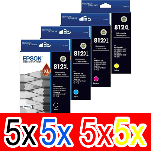 Epson WorkForce WF-7830 (5BK,5C,5M,5Y) x20 High Yield Gen.