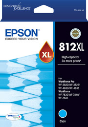 Epson WorkForce WF-7830 812XL x1 Cyan High Yield Gen.