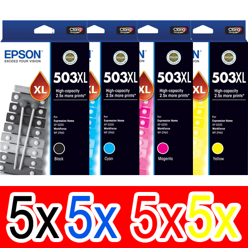 Epson WorkForce WF-2960 (5BK,5C,5M,5Y) x20 High Yield Gen.