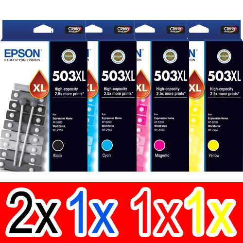 Epson WorkForce WF-2960 (2BK,1C,1M,1Y) x5 High Yield Gen.