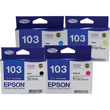 Epson Stylus Office TX600FW (1BK,1C,1M,1Y) x4 Extra High Yield Gen.