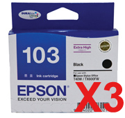 Epson Stylus Office TX600FW T1031 x3 Black Extra High Yield Gen.